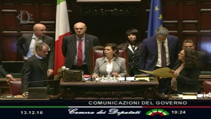 Diputados italianos aprueban gobierno de Gentiloni