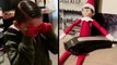 Shocked Boy Reacts To 'Elf On The Shelf' Shaving Dad's Hair