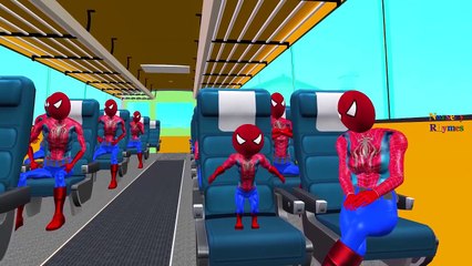 Ironman Captain America Spiderman Cartoons Wheels On The Bus Go Round And Round Nursery Rhymes