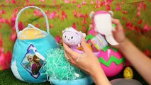 Giant Play Doh SURPRISE EGGS and Surprise Frozen Elsa & Anna Easter Basket by DisneyCarToys