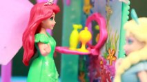 Frozen Elsa needs Ariels help to clean her Littlest Pet Shop Puppy Magiclip Disney Ariel Castle
