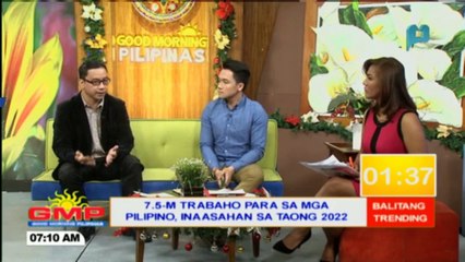 Balitang Trending: 7.5-M trabaho para sa mga Pilipino, inaasahan sa taong 2022