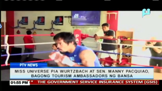Sen. Pacquiao, Miss Universe Pia Wurtzbach, bagong tourism ambassadors ng bansa