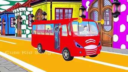 Wheels On The Bus Go Poem With Lyrics For Children | Cartoon Wheels On The Bus Go Rhyme For Kids