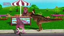 Dinosaur Cartoons 3D animation Rhymes | Hot Cross Buns Nursery Rhymes for Children