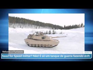 Need for Speed militar? Não! É só um tanque de guerra fazendo drift