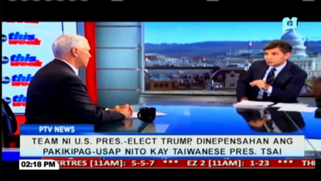 Team ni US President-elect Trump, dinepensahan ang pakikipag-usap nito kay Taiwanese President Tsai