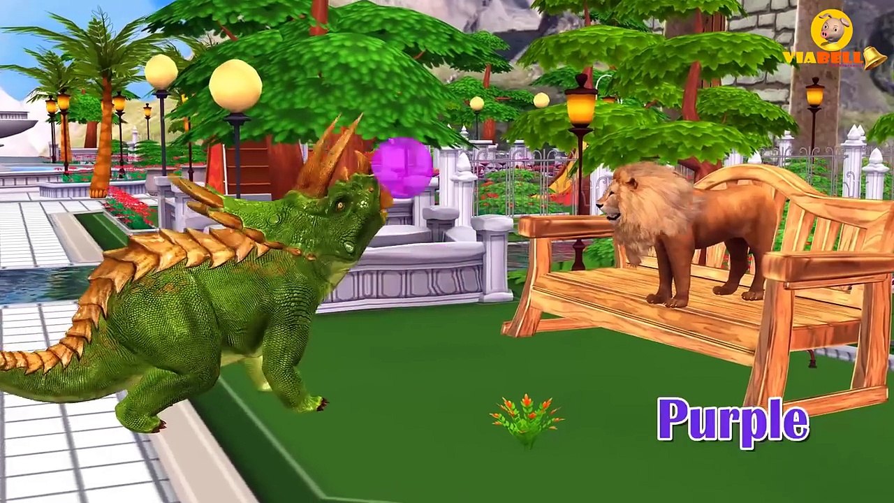 Kids Learning Animal Names & Sounds | Dinosaurs Gorilla Cartoons Children Nursery Rhymes