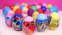 40 SURPRISE EGGS PEPPA PIG MICKEY MOUSE MINNIE MOUSE FROZEN SPONGEBOB ANGRY BIRDS PLAY DOH EGGS
