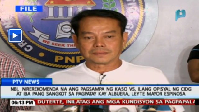 NBI, nirerekomenda ang pagsampa ng kaso vs ilang opisyal ng CIDG at iba pang sangkot sa pagpatay kay Mayor Espinosa