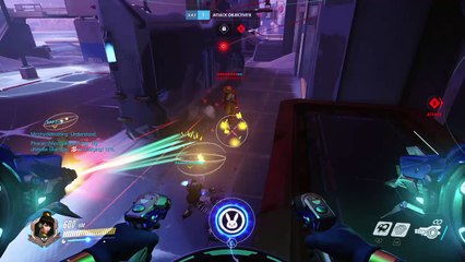 Overwatch round winning penta-kill with D.va (competitive)