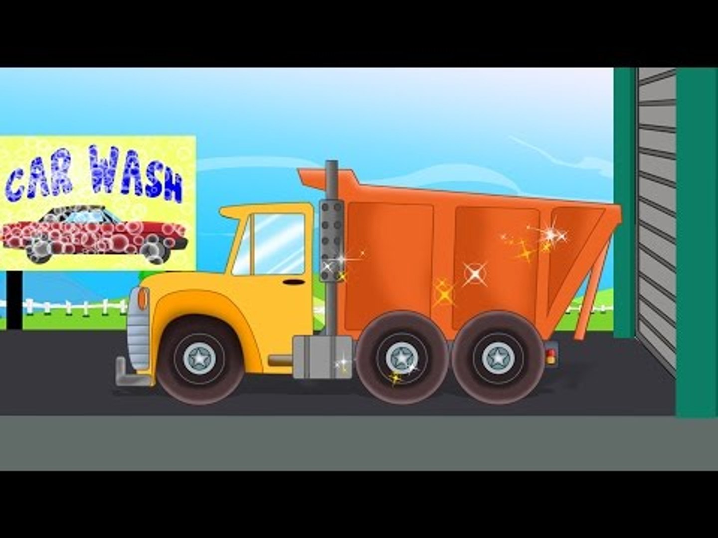 Garbage Monster Truck Wash, Monster Truck Cartoon, Fun Time Cartoon For  Children, Short Movie 