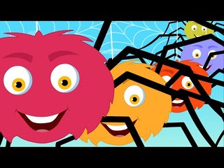 Five Scary Spiders | Nursery Rhyme