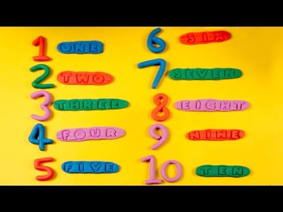 Play Doh Numbers with spelling | 1-10 | Number Spelling 1 to 10 Collection  Kids Learn to Count