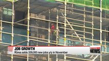 Korea's job growth picks up in November