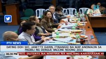 Dating DOH Sec. Janette Garin, itinanggi na may anomalya sa pagbili ng dengue vaccine noong 2015