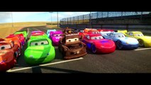 AWESOME MCQUEEN CARS RACE!!! Disney Pixar Dinoco, Mater, Ramone with Spiderman, HULK & Batman 2