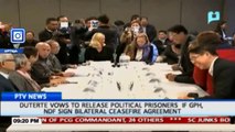 Duterte vows to release political prisoners if GPH, NDF sign Bilateral Ceasefire Agreement