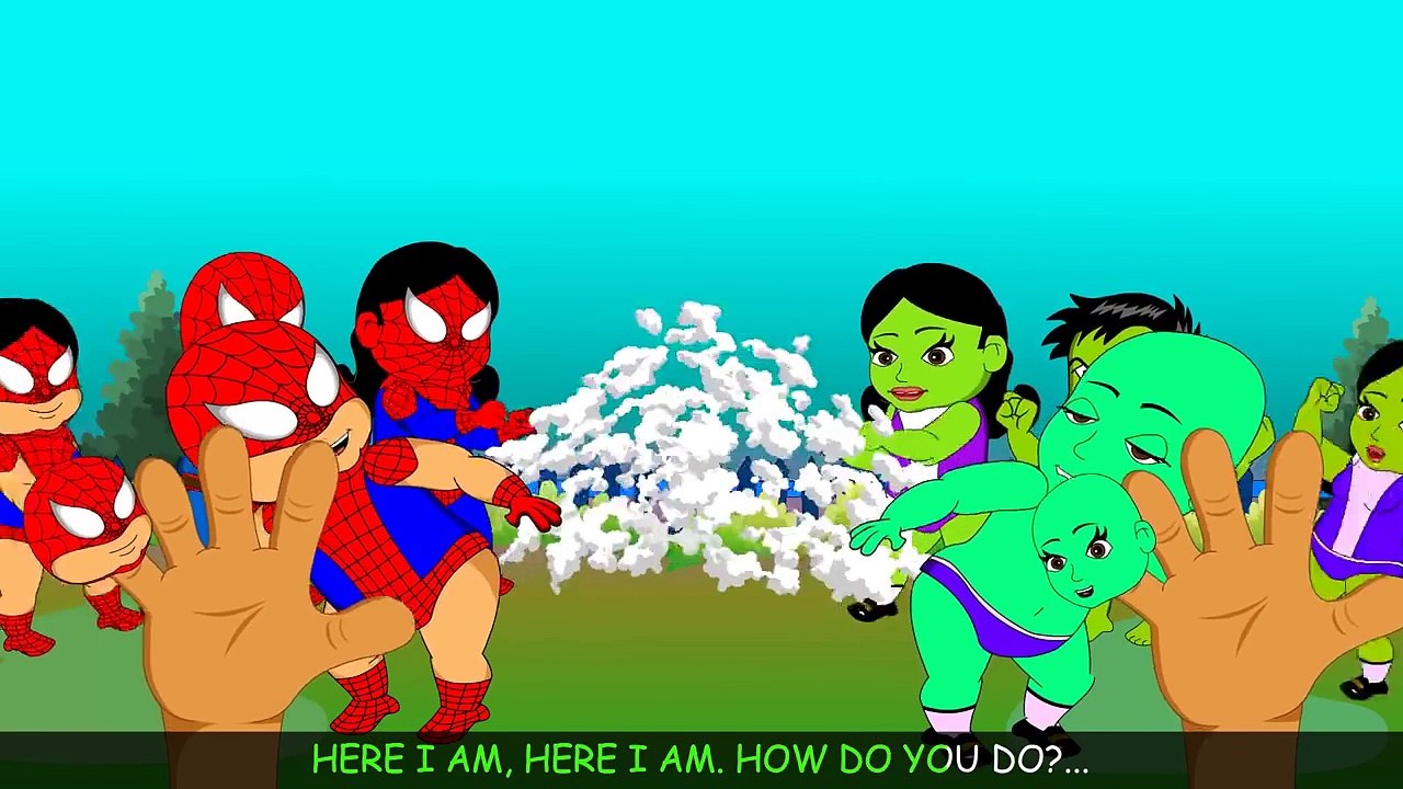 Spiderman Vs Hulk Cartoon Finger Family | Funny Epic Rap Battles Finger Family Rhymes