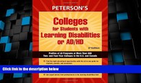 Best Price Colleges for Students with Learning Disabilities or AD/HD Peterson s On Audio