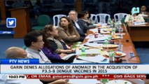 Garin denies allegations of anomaly in the acquistition of P3.5-B Dengue vaccines in 2015