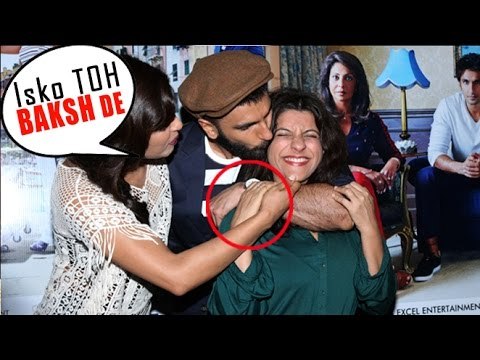 OMG! Priyanka STOPS Ranveer Singh From Kissing Zoya Akhtar ! Dil Dhadakne Do Trailer 2015 Launch
