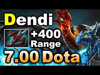 Dendi Jakiro carry+400 Range - New 7.00 Dota 2