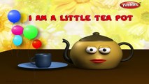 I am a Little Teapot | Nursery Rhymes With Lyrics | Nursery Poems | 3D Nursery Rhymes For Children