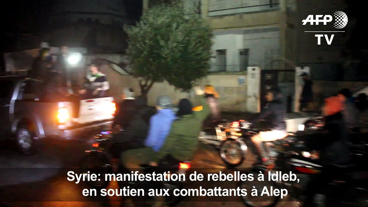 Syrie: manifestation à Idleb en soutien aux rebelles d'Alep