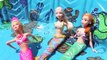 Frozen MERMAIDS Color Changing Barbie Doll Elsa Mermaid amp Anna Ariel Outfit DisneyCarToys