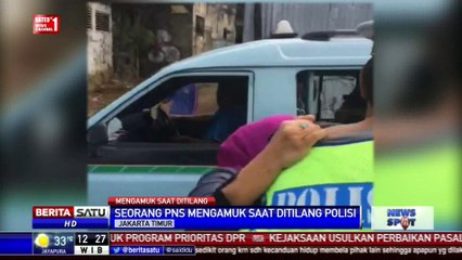 Video PNS Wanita Mengamuk ke Seorang Polisi Lalu Lintas