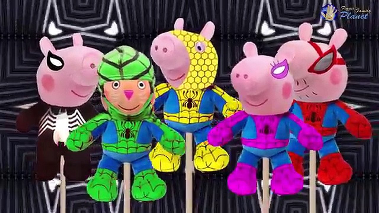 SUPERHERO Finger Family Song w/ Spiderman, Ironman, Peppa Pig and more!