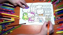 Hello Kitty New Coloring Pages for Kids Colors Coloring colored markers felt pens pencils