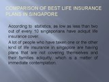 Comparison of best life insurance plans in singapore