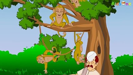 Cap Merchant and Monkeys || Telugu Animated Story