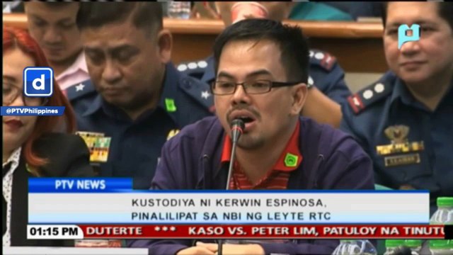 Kustodiya ni Kerwin Espinosa, pinalilipat sa NBI ng Leyte RTC