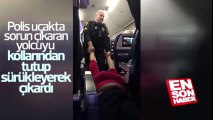 ABD polisi uçaktaki yolcuyu sürükleyerek çıkardı | En Son Haber