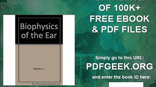 Biophysics of the Ear