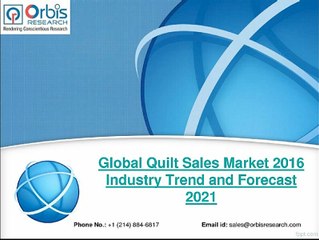 Global Quilt Sales Market 2016 Research Report