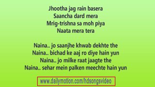 NAINA Lyrics Video Full Dangal Song | Arijit Singh