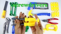 LEARN HAND TOOLS NAMES with Fun Playable Tool Set - Educational Video for Children