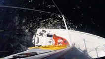 J38 : Sébastien Destremau en haut du mât / Vendée Globe