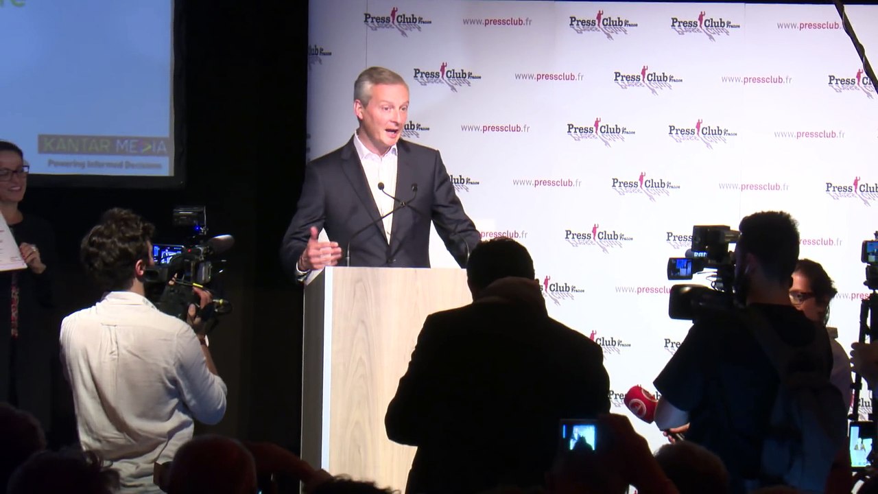 Bruno Le Maire Prix Press Club Humour et Politique 2016