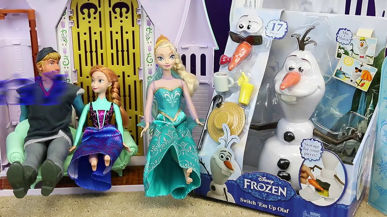 FROZEN Do You Want To Build A Snowman Toy! Play Doh Olaf Switch Em Up & Elsa and Anna DisneyCarToys