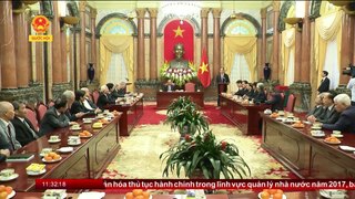 Chủ tịch nước Trần Đại Quang gặp mặt đoàn cựu chuyên gia Việt Nam giúp cách mạng Campuchia