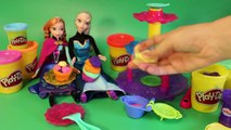 Disney Princess Frozen Dolls Play Doh Cupcake Tower Playset Playdough Hasbro Toys