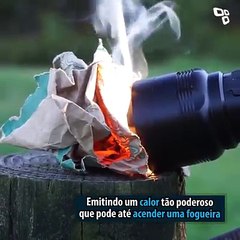 Lanterna poderosa pode acender uma fogueira e até cozinhar um ovo