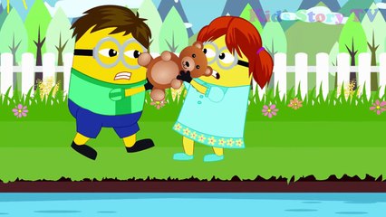 Minions Banana Diarrhea Tummy Ache Toilet Funny Videos! Animation Movies For Kids 2016