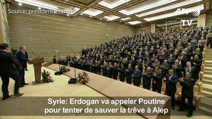 Alep: Erdogan va appeler Poutine pour tenter de sauver la trêve