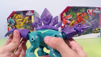 Jurassic World Hero Mashers Dinosaurs T Rex Spinosaurus Triceratops by Mini Toys Channel